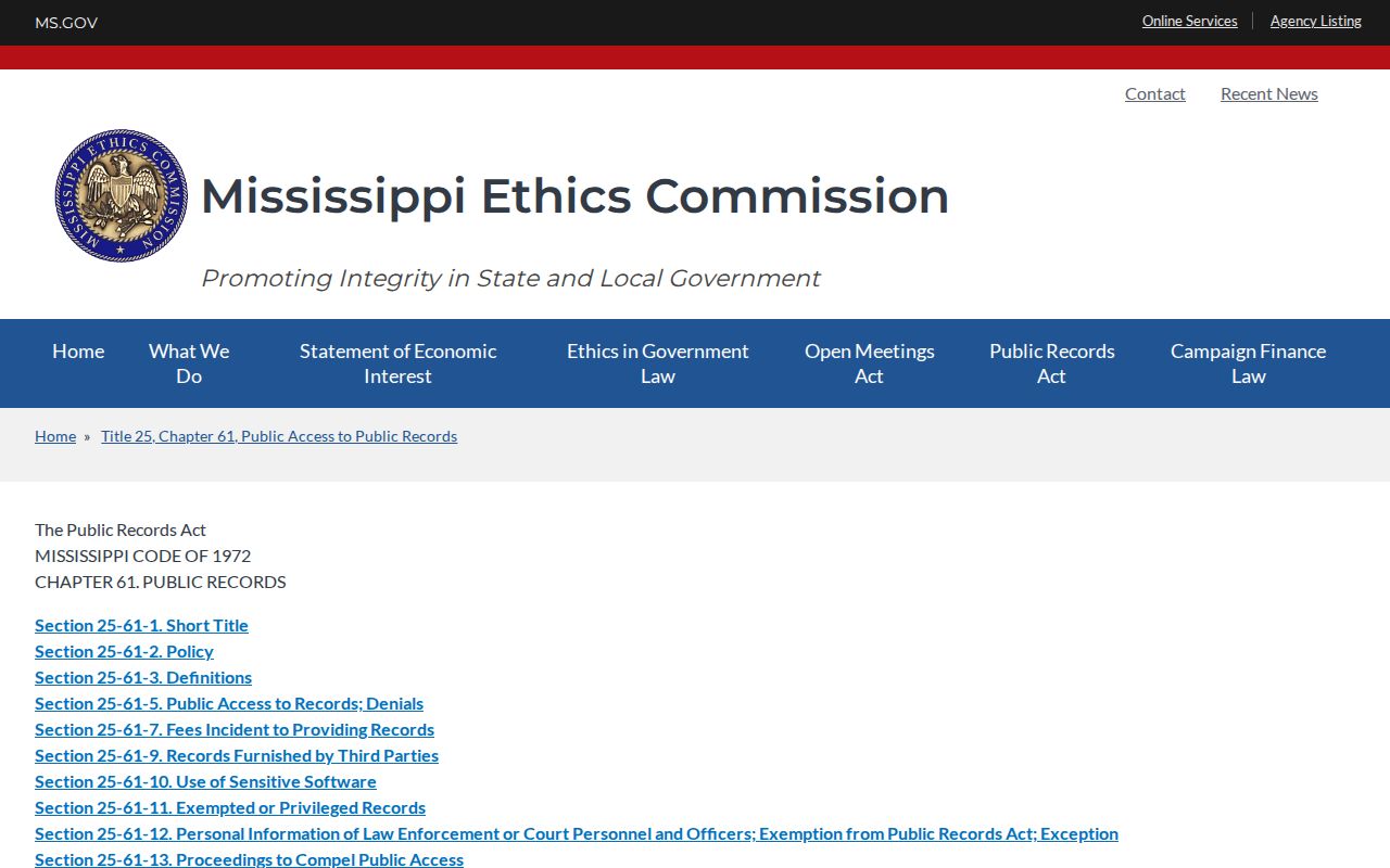 Marshall County court records Mississippi public records access information