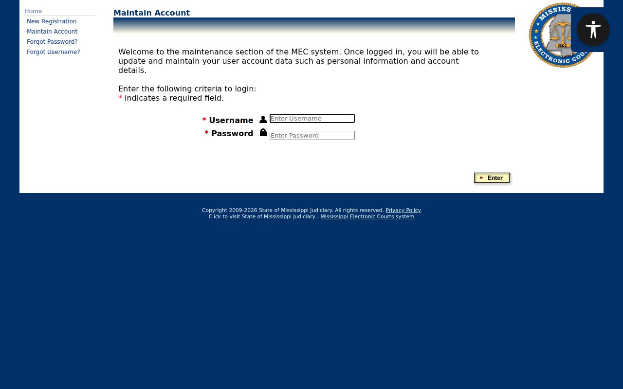 Marshall County criminal court dockets PAMEC user registration options